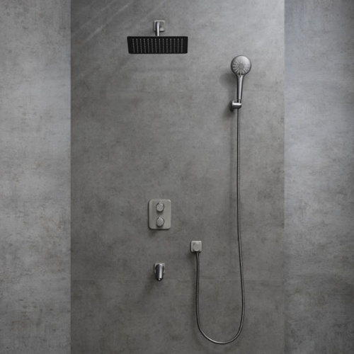 смеситель для ванны и душа lemark bronx lm3742gm графит фото 2