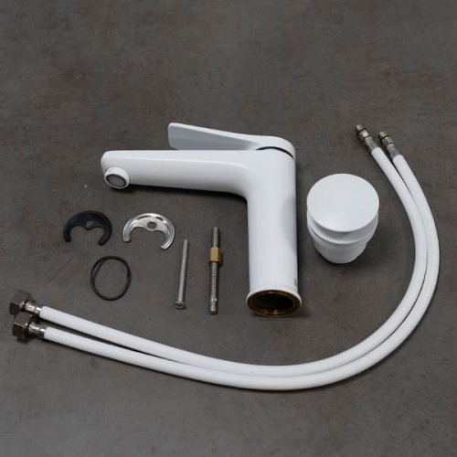 Смеситель для раковины Lemark BRONX LM3737MW белый матовый фото 5 смеситель для раковины lemark bronx lm3737mw белый матовый фото 5