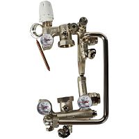 насосно-смесительный узел rommer c перепускным клапаном и байпасом, без насоса