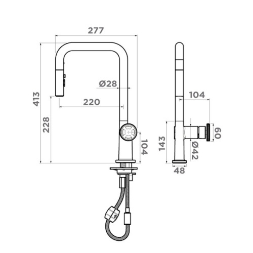 Смеситель для кухни Omoikiri Arita SB-GB графит фото 4 смеситель для кухни omoikiri arita sb-gb графит фото 4