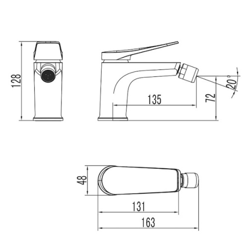 смеситель для биде lemark bronx lm3708mw белый матовый фото 7