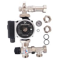 насосно-смесительный узел stout с термостатическим клапаном 20-43°c grundfos upso 25-65