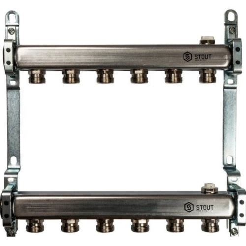 коллектор stout нержавейка радиаторный 4 выходов