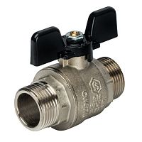 кран шаровой полнопроходной stout нр/нр бабочка 3/4"