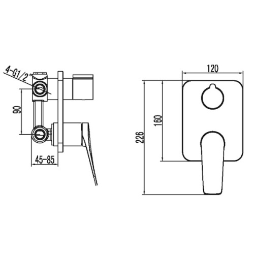 смеситель для встраиваемых систем lemark bronx lm3727gm графит фото 2