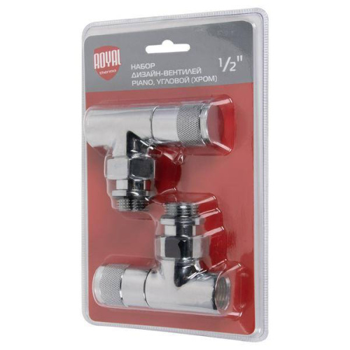 Набор дизайн-вентилей Royal Thermo PIANO, угловой (хром) 1/2" фото 3 набор дизайн-вентилей royal thermo piano, угловой (хром) 1/2" фото 3