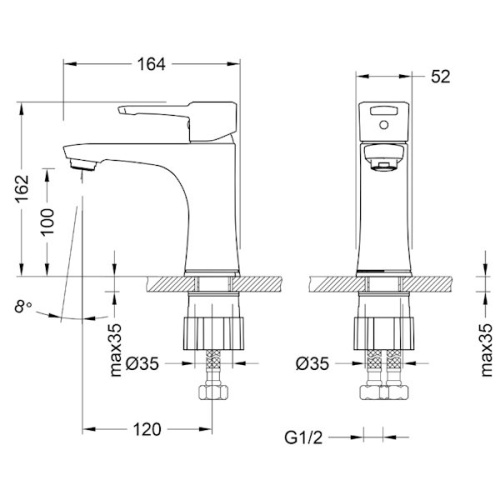 смеситель для раковины lemark evitta lm0506c хром фото 2