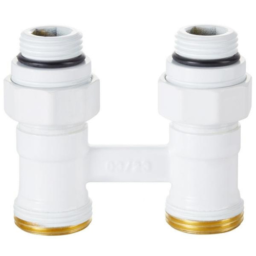 узел нижнего подключения royal thermo прямой 1/2"х3/4" ek (белый) фото 2