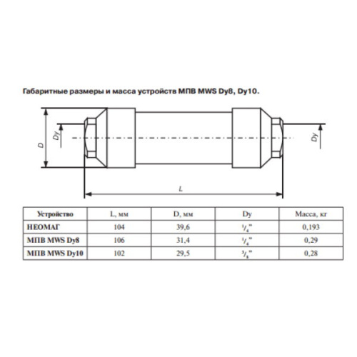 магнитный преобразователь мпв mws dy8 фото 2