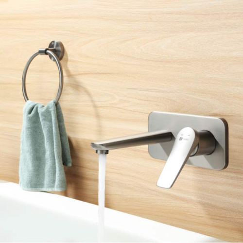 Смеситель встраиваемый для раковины Lemark BRONX LM3726GM графит фото 2 смеситель встраиваемый для раковины lemark bronx lm3726gm графит фото 2