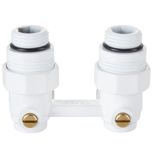 узел нижнего подключения royal thermo угловой 1/2"х3/4" ek (белый) фото 2