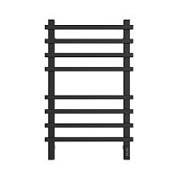 полотенцесушитель stout электрический techno quadro 80*50 черный матовый