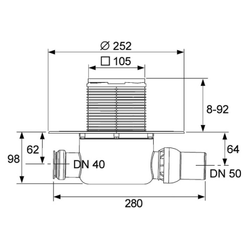 душевой трап tecedrainpoint s 120 горизонтальный dn50 фото 2