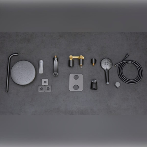 встраиваемая душевая система lemark bronx lm3722gm графит фото 5