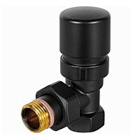 клапан термостатический stout design черный, угловой 1/2