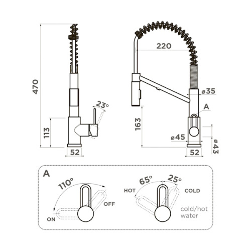  смеситель для кухни omoikiri mikawa 2 plus-sb c хром фото 4
