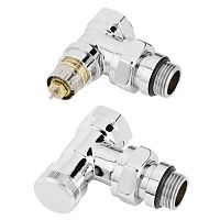 набор термостатический для радиатора угловой royal thermo 1/2" click  хром