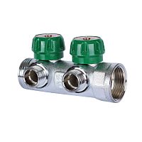 коллектор регулирующий stout 1" 2 отвода 1/2" плоское уплотнение