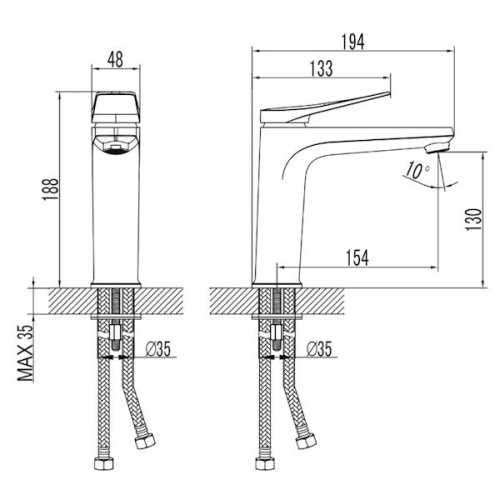 Смеситель для раковины Lemark BRONX LM3737GM графит фото 2 смеситель для раковины lemark bronx lm3737gm графит фото 2