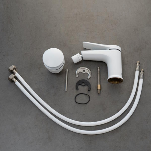 смеситель для биде lemark bronx lm3708mw белый матовый фото 6