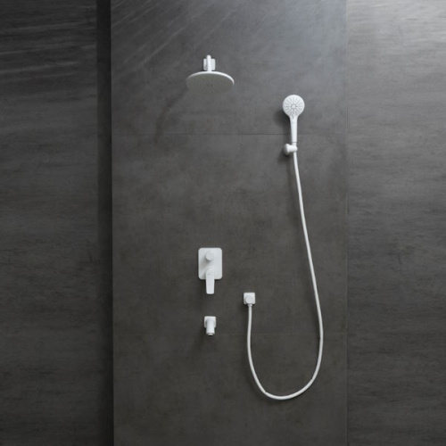 смеситель для ванны и душа lemark bronx lm3722mw белый матовый фото 2