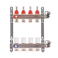 коллектор uni-fitt 11 выходов с расходомерами и дренажным клапаном