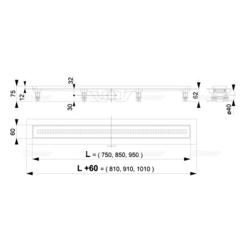 душевой лоток alcaplast simple apz9-950m фото 2