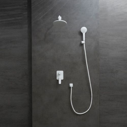 смеситель для ванны и душа lemark bronx lm3729mw белый матовый фото 2