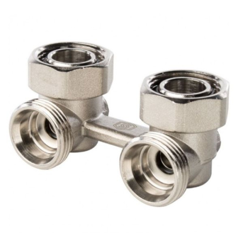 узел нижнего подключения для двухтрубной системы stout угловой 3/4''