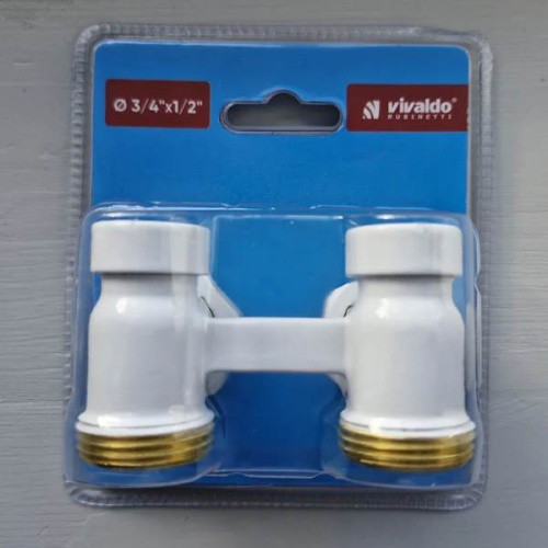 узел нижнего подключения vivaldo угловой 3/4"х1/2" белый фото 2