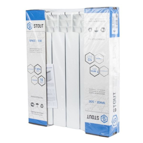 биметаллический радиатор stout space 500 11 секций фото 2