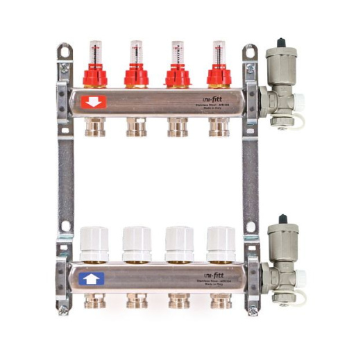 коллектор uni-fitt 7 выходов с расходомерами и концевиками