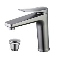 смеситель для раковины lemark bronx lm3737gm графит