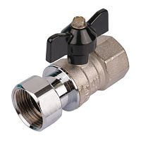 кран шаровой с накидной гайкой stout вр/нг бабочка 1/2"x1/2"