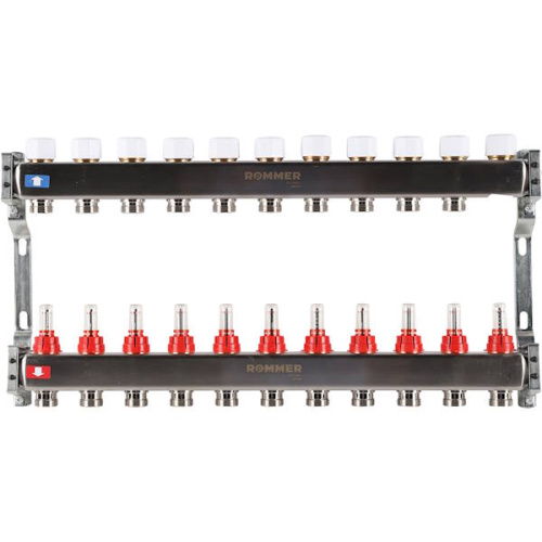 коллектор rommer с расходомерами 11 выходов