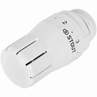 головка термостатическая stout design белая, жидкостная m30x1,5