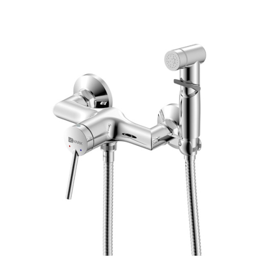 смеситель настенный с гигиеническим душем lemark minima lm3818c хром