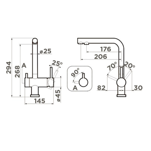  смеситель для кухни omoikiri nagano c хром фото 5