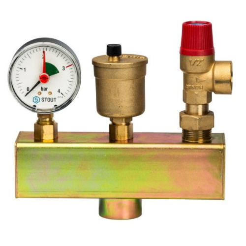 группа безопасности котла stout до 50 квт без теплоизоляции