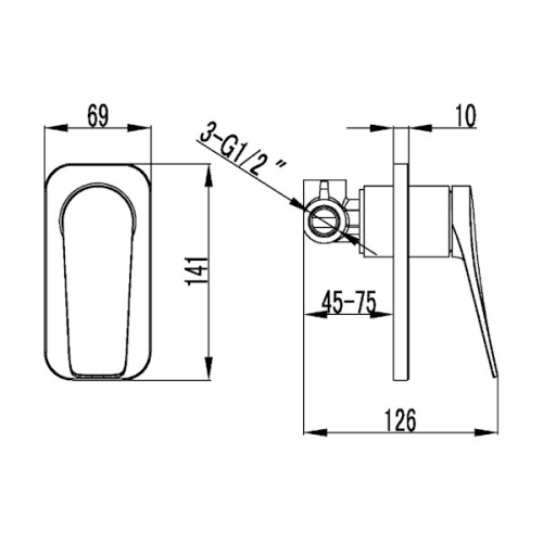 смеситель для ванны и душа lemark bronx lm3723mw белый матовый фото 4