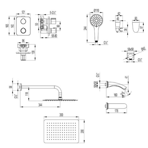 смеситель для ванны и душа lemark bronx lm3742bl черный фото 3