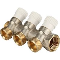 коллектор распределительный stout 3/4" 3 отвода 3/4"ек