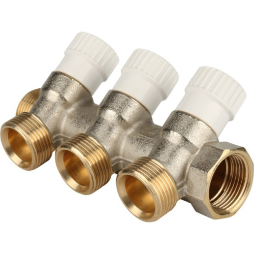 коллектор распределительный stout 3/4" 3 отвода 3/4"ек