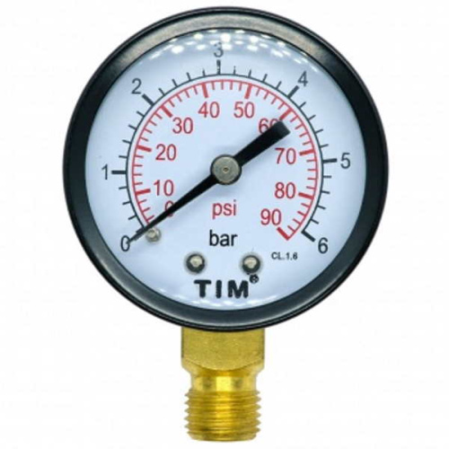 манометр 6 бар радиальный 1/4"нр tim 