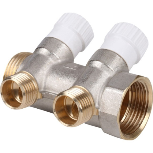 коллектор распределительный stout 1" 2 отвода 1/2" плоское уплотнение