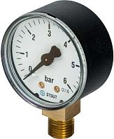 манометр радиальный stout корпус dn 50 мм 1/4" 0-6 бар