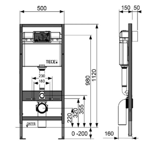 комплект с панелью смыва tecebase и унитазом ula 49 фото 3