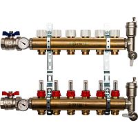 коллектор stout латунь в сборе с расходомерами 10 выходов