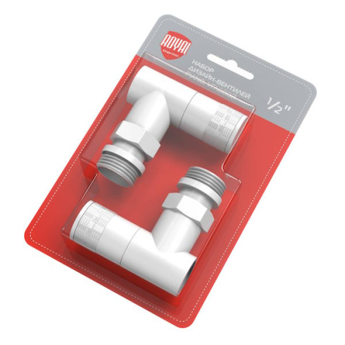 Набор дизайн-вентилей Royal Thermo PIANO, угловой (белый) 1/2" фото 2 набор дизайн-вентилей royal thermo piano, угловой (белый) 1/2" фото 2