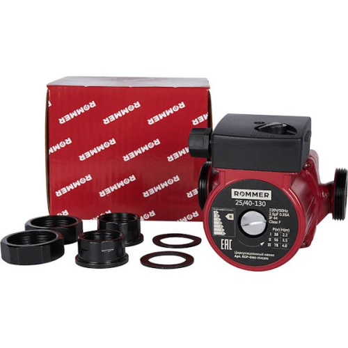 циркуляционные насос rommer 25/40-130 фото 2